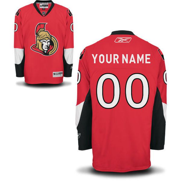 Reebok Ottawa Senators Custom Youth Premier Home NHL Jersey->->Custom Jersey